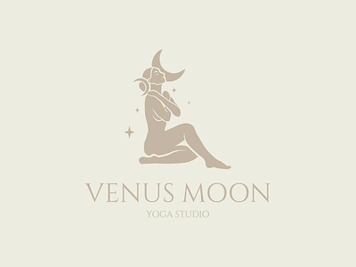 VENUS MOON artlogo artsy logo beauty logo beauty studio logo branding logo logofolio logotype minimalist logo moon logo moongod logo studio branding venus venus branding venus logo venus moon logo woman logo yoga branding yoga logo yoga studio logo