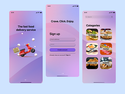 Fast Food delivery app delivery app design product design ui