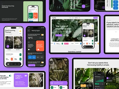 Case Study: Watering System App Design animation app design application branding design graphic design interface landing page mobile app mobile application mobile design mobile ui motion graphics ui user experience user interface utilities ux watering web design