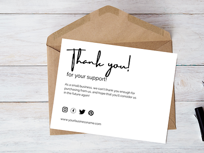 Business Thank You Card design system components