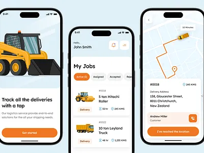 Cargo Delivery - Mobile App cargo delivery app delivery app logistic app mobile app mobile intefaces product design shipment service app shipping app ui design ui ux