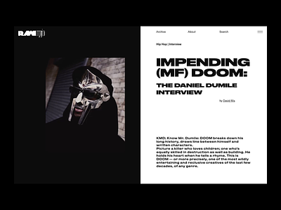 Blog - Interview - Web blog bold header clean composition contrast electronic grids hiphop interview minimalistic modern modernism music typography ui web web design