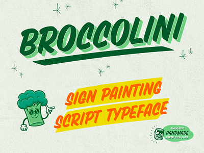 Broccolini - Typeface creative design font graphic design illustration lettering letters script sign painting type design typeface typography