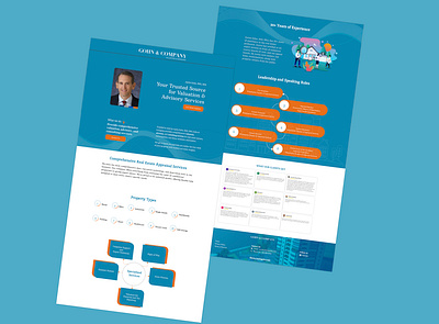 Real Estate and Consulting Service Landing page graphic design ui