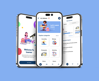 Learner - Ed-Tech App Concept ed tech app ui ux