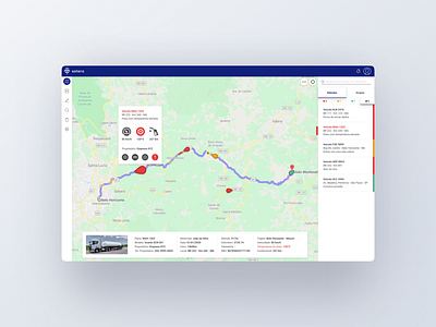 Solution for transportation management company design fleet interface map tracking truck ui ux