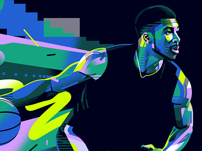 Giannis basketball dynamic energy geometric giannis illustration pattern portrait sport vector