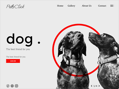 pet&click's langing page design interface landing page ui