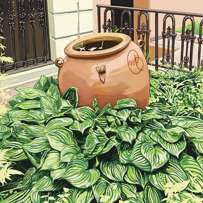 Hidden brooklyn clay design foliage graphic design illustration manhattan new york plant procreate