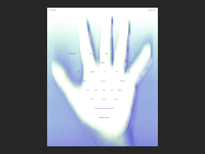 The hand Poster graphic design hand minimalism poem poster