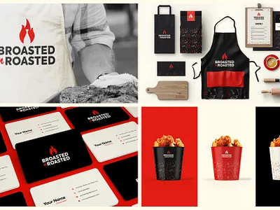 Logo design and Branding for Broasted n Roasted brand design brand identity branding fast food food logo logo design resturant