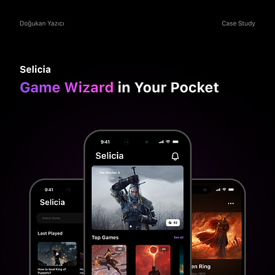 Selicia - A Game Guide App app app design design graphic design icon logo mobile mobile app mobile app design ui ux