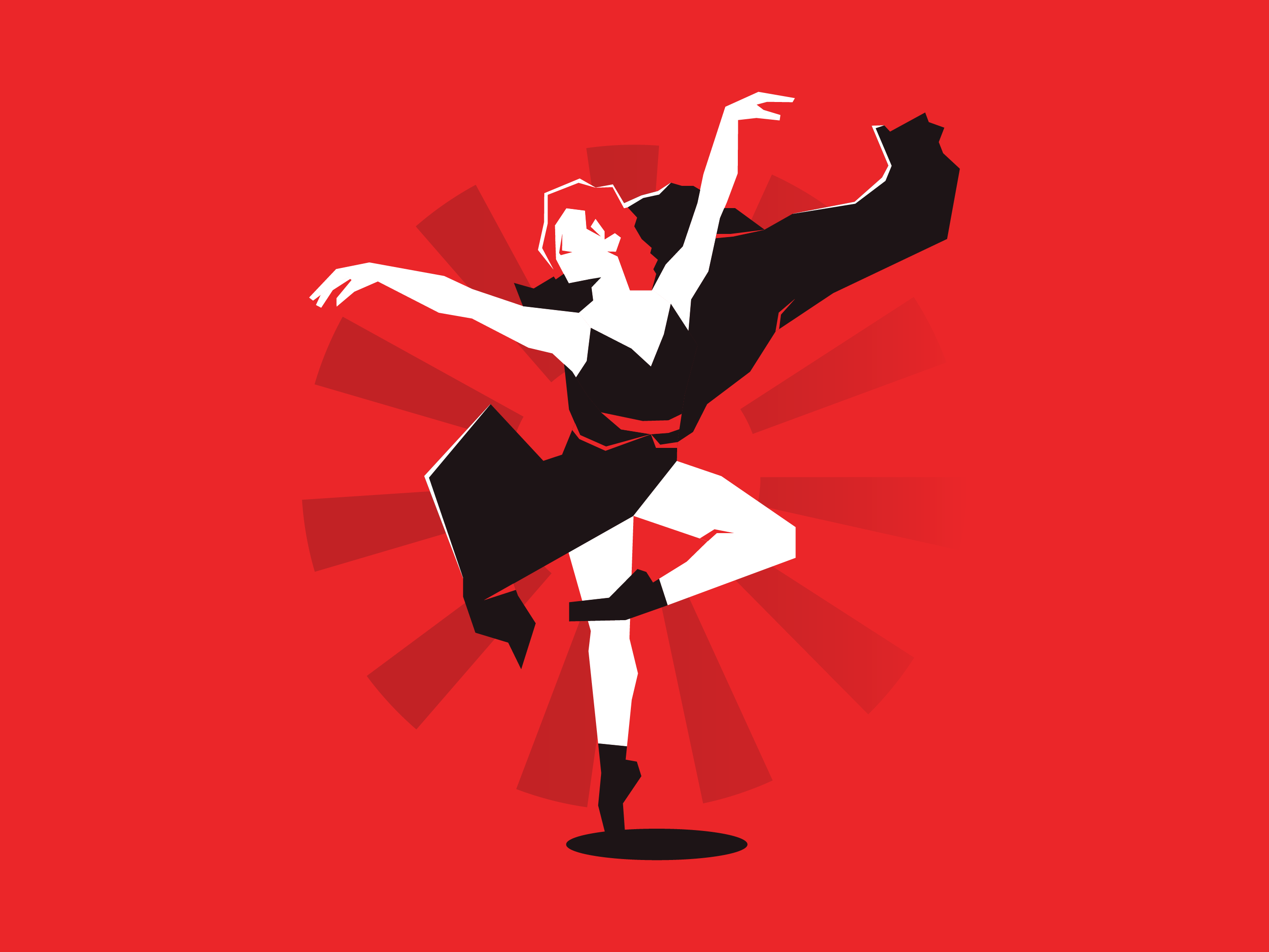 Ballet illustration for Coca Cola Can, Personal Work! ballet black and red coca cola coke dance dancing graphic design illustration trend