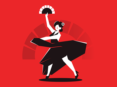 Flamingo dance illustration for Coca Cola Can, Personal Work! black and red coca cola coke dance dancing flamingo graphic design illustration trend
