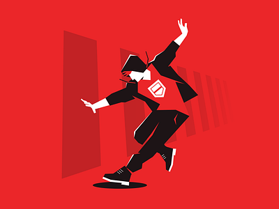 Hip Hop illustration for Coca Cola Can, Personal Work! black and red coca cola coke graphic design hip hop illustration trend