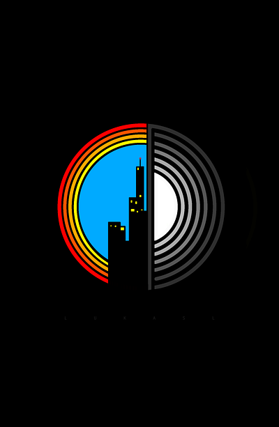 Day or Night branding graphic design logo