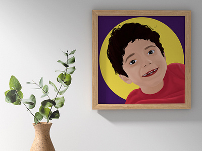 Digital Paint of A Little Boy Portrait adobe photoshop digital painting illustration kids painting portrait print