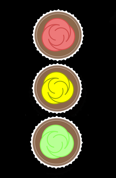Cupcake Stop Light branding graphic design logo