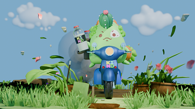 Axie on the Road 3d animation graphic design