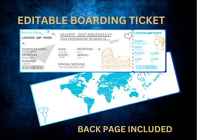 High quality boarding ticket graphic design