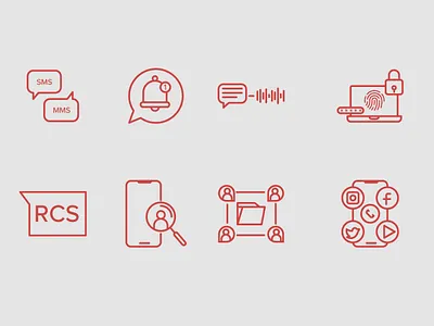 Iconography_designed for NetSfere 2d brand icon branding design explainer video icon iconography icons design line icon mobile app notification outline icon vector