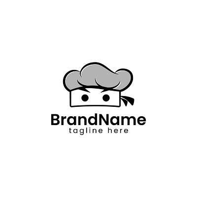 Logo Design Concept "Ninja Chef Hat" brand identity chef hat company design hat illustration logo chef logo design logotype minimalist modern ninja