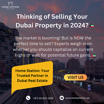 Dubai Property Market 2024: Sell Now or Risk Lower Returns? dubailife dubairealestate homestation maketherightmove propertymarket sellmyproperty