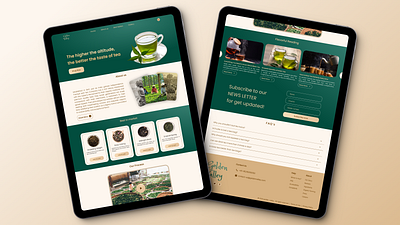 Landing Page of an Organic Tea Company branding design figma freelance landing page organic tea ui ui design user experience ux design website website design