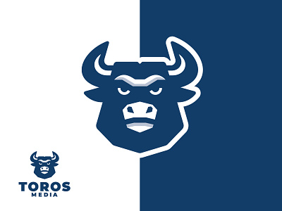 Toros Media animal bold brand brand designer bull bull head charge icon iconic identity design logo logo designer marketing mascot media logo minimalist popular strength strong symbol