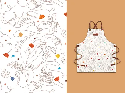 Nespresso Pattern Design | Spring Reverie branding cafe cover art graphic design illustration lifestyle line nespresso shanghai