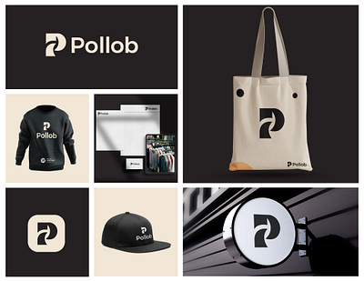 Pollob logo for clothing business branding clothing custom logo fashion icon identity logo logo mark p logo p mark