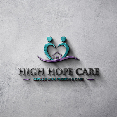 High Hope Care Logo Design 3d logo branding clean design graphic design illustration logo logo design modern vector