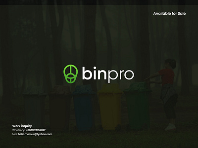 binpro - Trash Bin, Eco-friendly, Cleaning logo design best logo binpro brand logo branding business logo cleaning logo design company logo designishkul logo logo design modern logo nokshakar
