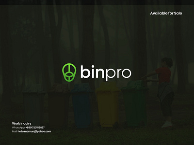 binpro - Trash Bin, Eco-friendly, Cleaning logo design best logo binpro brand logo branding business logo cleaning logo design company logo designishkul logo logo design modern logo nokshakar