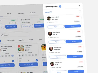 POSLINE - Upcoming Order Overview admin cashier dashboard design mobile app point of sale pos dashboard pos design pos system pos terminal pos ui product design restaurant saas terminal ui ux