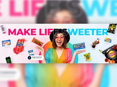 Online Candy Store Hero Banner adobe photoshop branding candy creative candy store banner colorful banner creative design ad dribbble dribbbleweeklywarmup graphic design hero banner image banner lgbtq modern design ui uidesign web banner website image