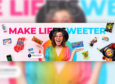 Online Candy Store Hero Banner adobe photoshop branding candy creative candy store banner colorful banner creative design ad dribbble dribbbleweeklywarmup graphic design hero banner image banner lgbtq modern design ui uidesign web banner website image