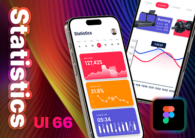 UI 66_Statistics app color dailyui figma light mode mobile statistics ui ui 66 workout