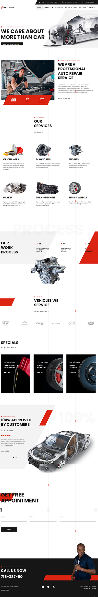 Auto Repair Website branding design graphic design ui ux website wordpress