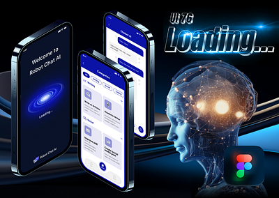 UI 76_Loading ai ai chat app dailyui figma game loading mobile phone ui ui 76