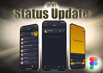 UI 81_Status Update app dailyui figma mobile phone status status update ui ui 81 update