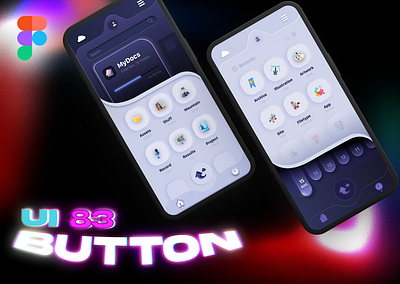 UI 83_Button 3d app button dailyui dark mode figma light mode mobile phone purple skeuomorphism ui ui 83