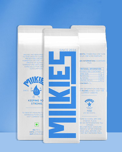 MILKIES logo & packaging branding design graphic design illustration logo milk packaging typography