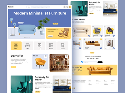 Fundo Website Design landing page design interface product service startup ui ux web website