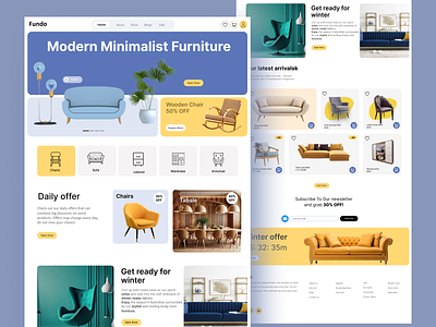 Furniture e-commerce website Design decoration website design e commerce website ecommerce website design furniture website home decor website home decoration website home page interior design website interior website interior website design landing page living room website ui visual designer web webdesign website website design website designer