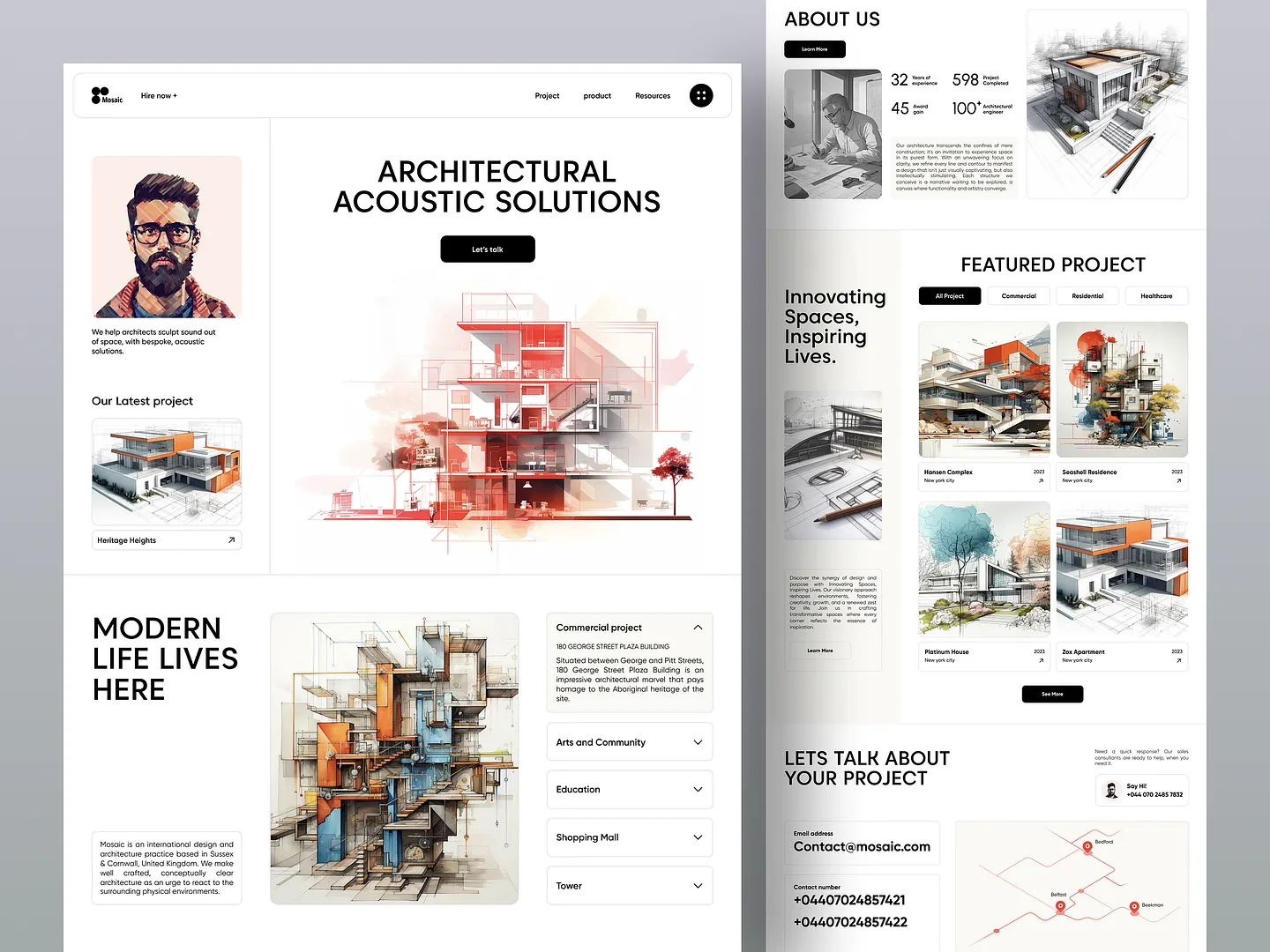 Modern Architectural Studio Website Design