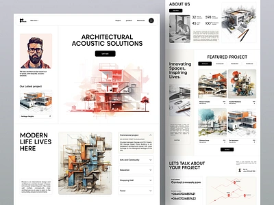 Architectural Studio Website agency landing page animation architect architecture architecture design branding experior design homepage illustration interior design minimal mobile product design real estate sktech typography ui web web design webdesign