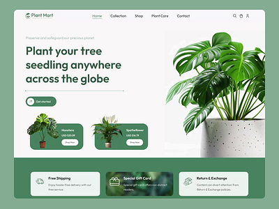 Plant Shop Landing Page home garden landing page concept landing page ui landing pages landingpage plant plant app plant care plant shop landing page plant shop website plant store plant website ui ui landing page ui ux ui ux design web design webdesign website ui ux website ui ux design