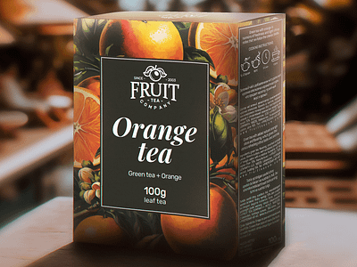 Fruit tea packaging box branding fruit graphic design logo packaging tea