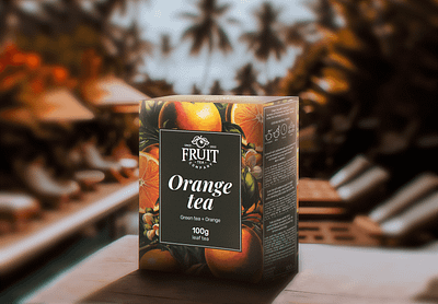 Fruit tea packaging box branding fruit graphic design logo packaging tea